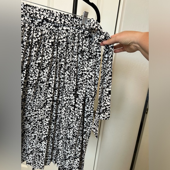 Lark + Grey TIERED RUFFLE MIDI SKIRT w/a side half belt to make a side bow/knot - Picture 2 of 8